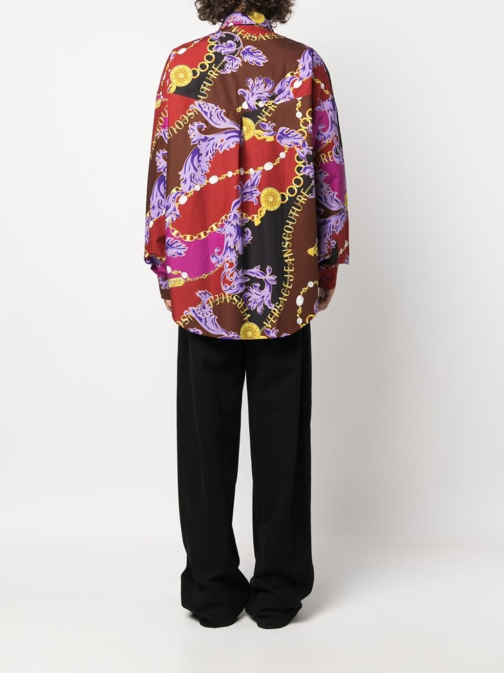 Chain Couture-print cotton shirt - 4