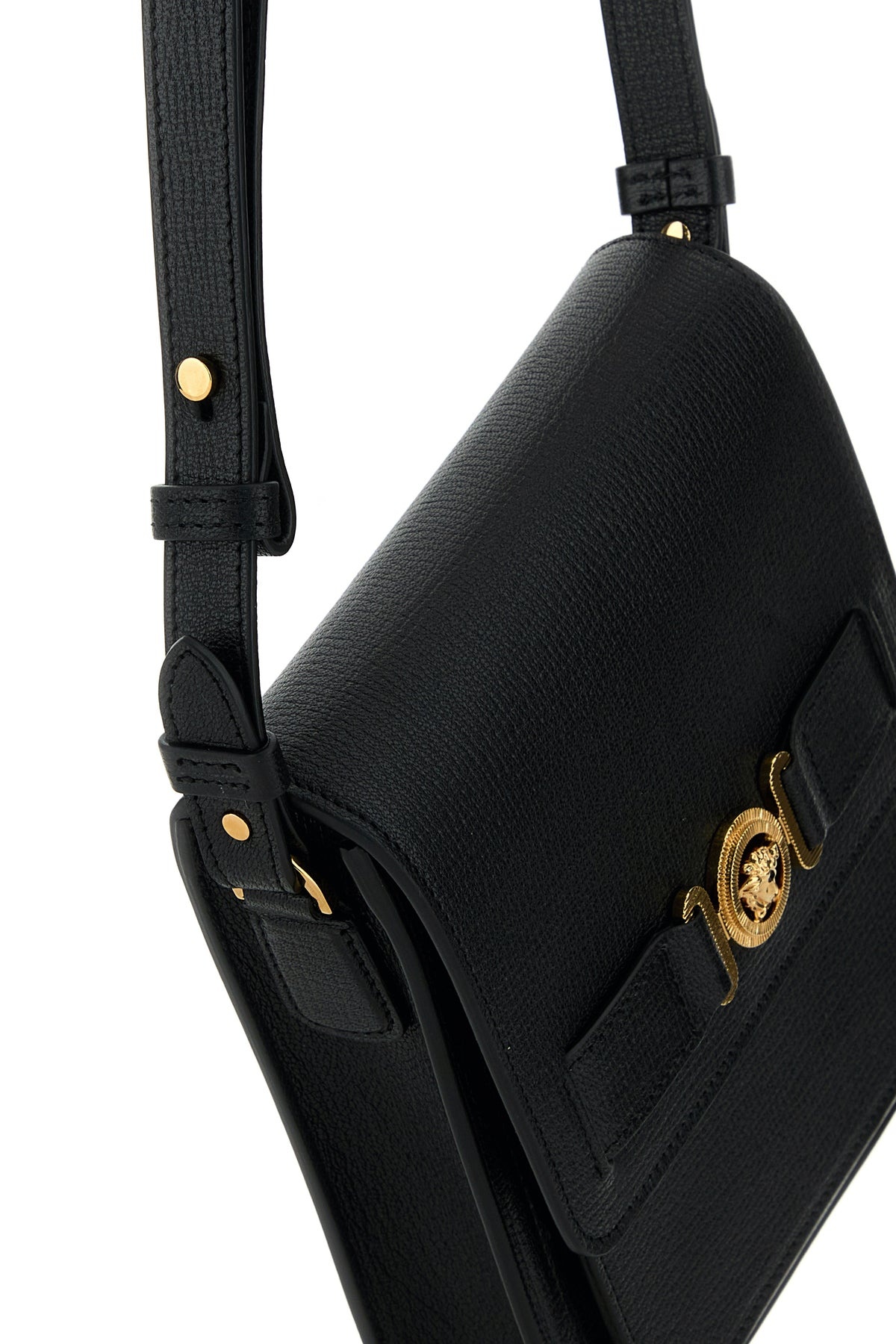 Black leather Medusa Biggie crossbody bag - 4