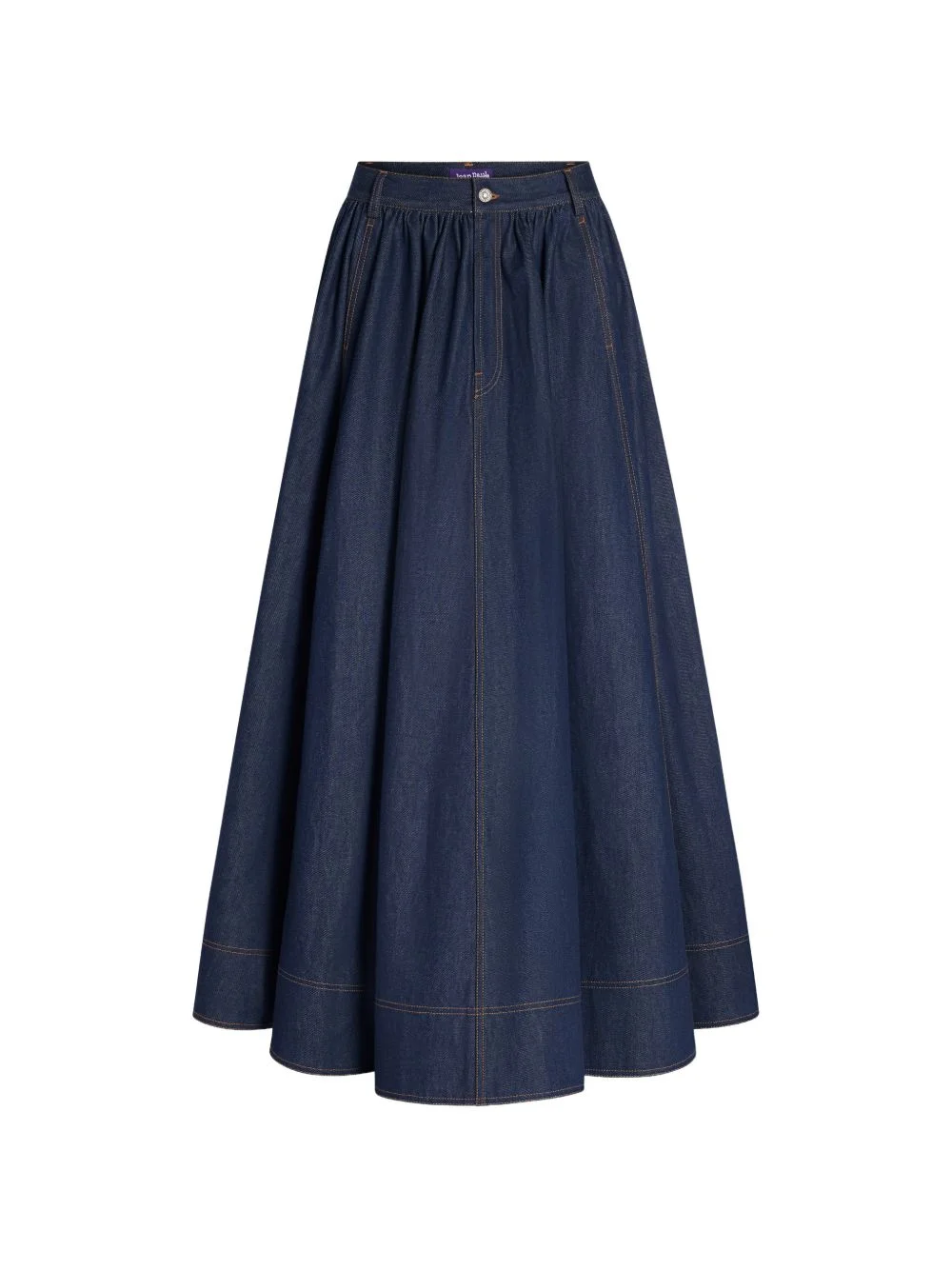 long voluminous denim skirt - 1