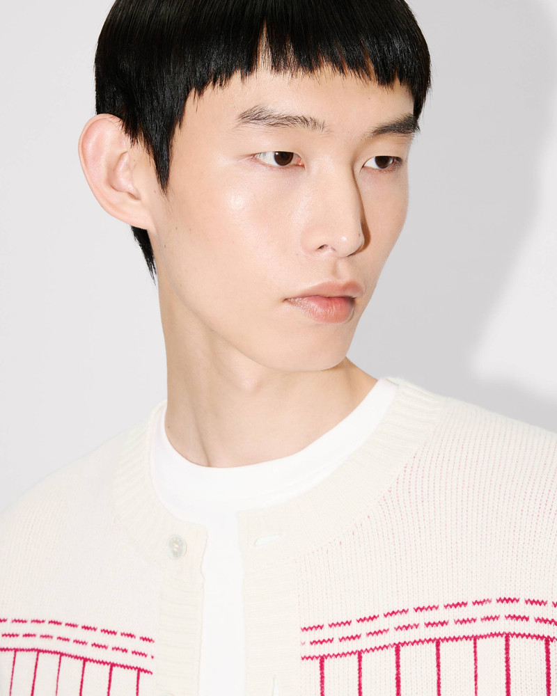 'KENZO Trompe L'oeil' cardigan in cotton wool 6
