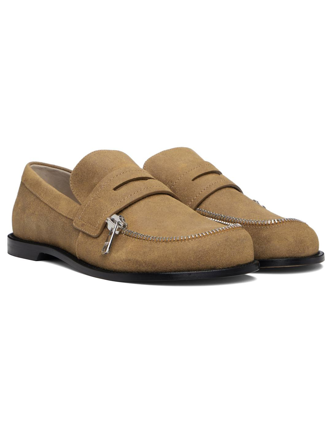 Tan Biker Moccasin Loafers - 4