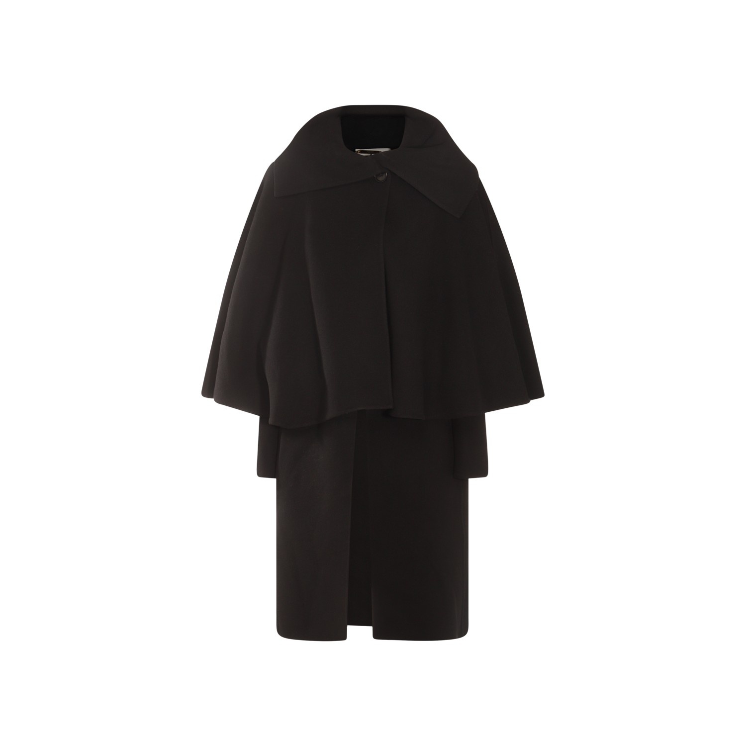 BLACK WOOL COAT - 1