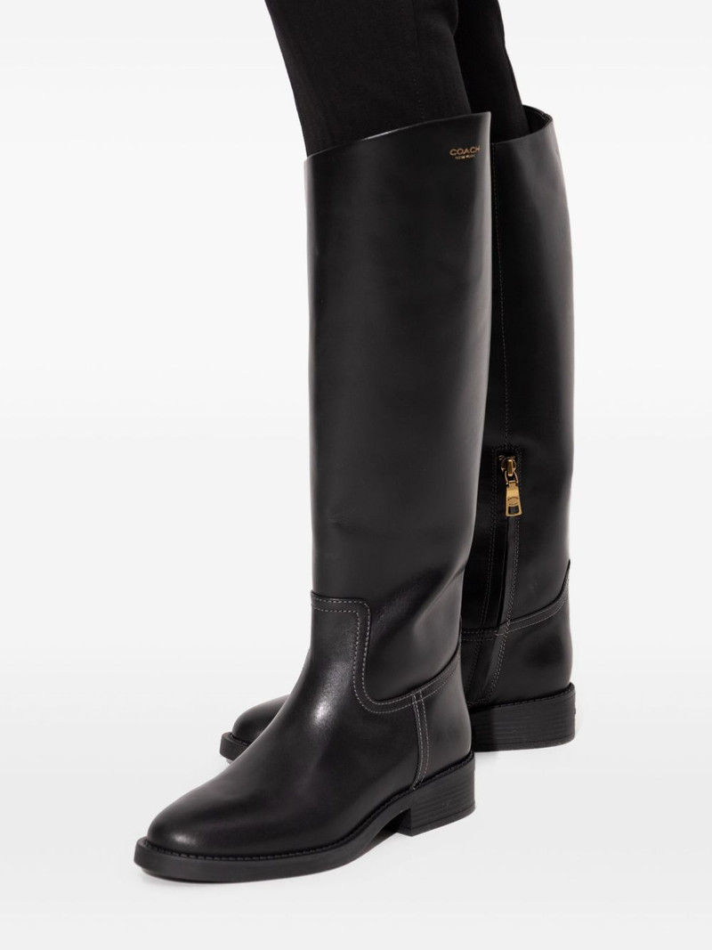 zip leather boots 5