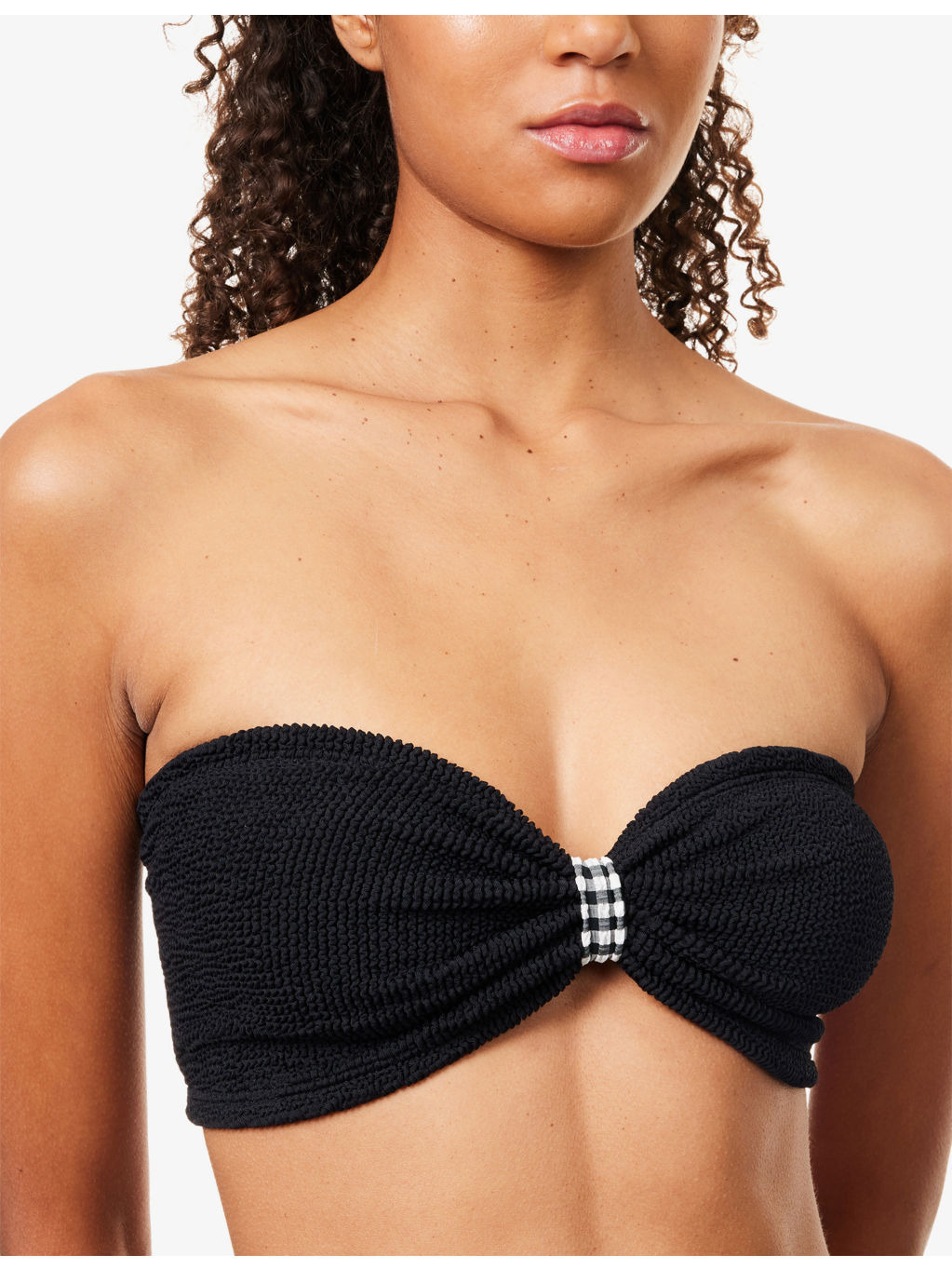 Jean striped bikini set - 5