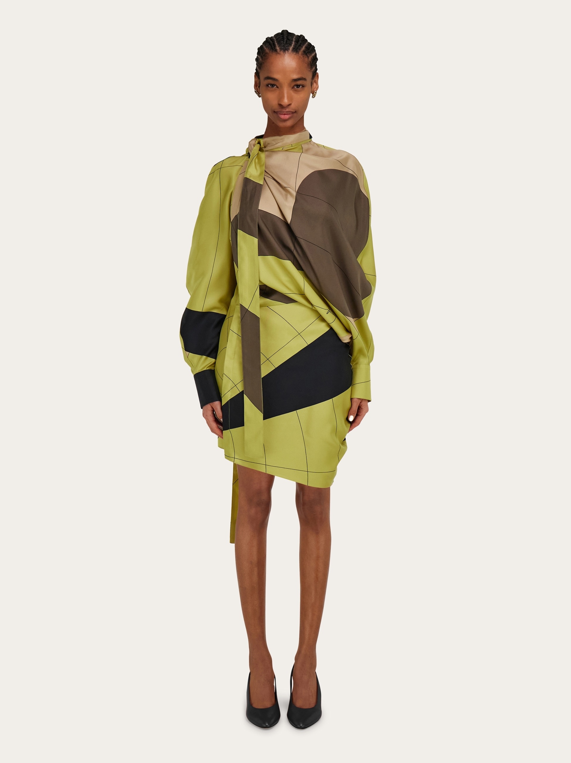 Asymmetric printed dress - 2
