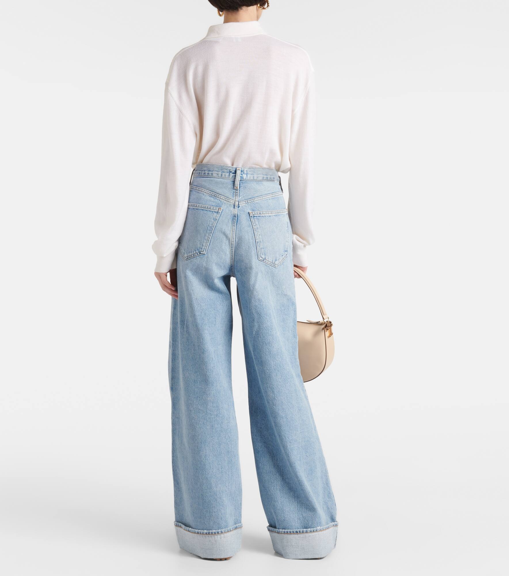 Dame high-rise wide-leg jeans - 3