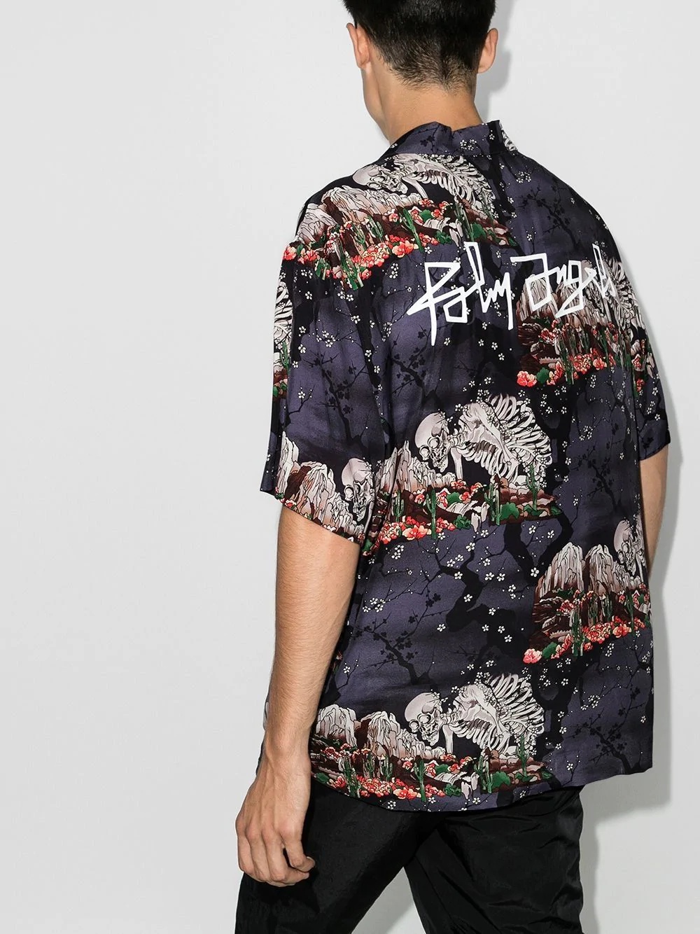 skeleton-print short-sleeve shirt - 3