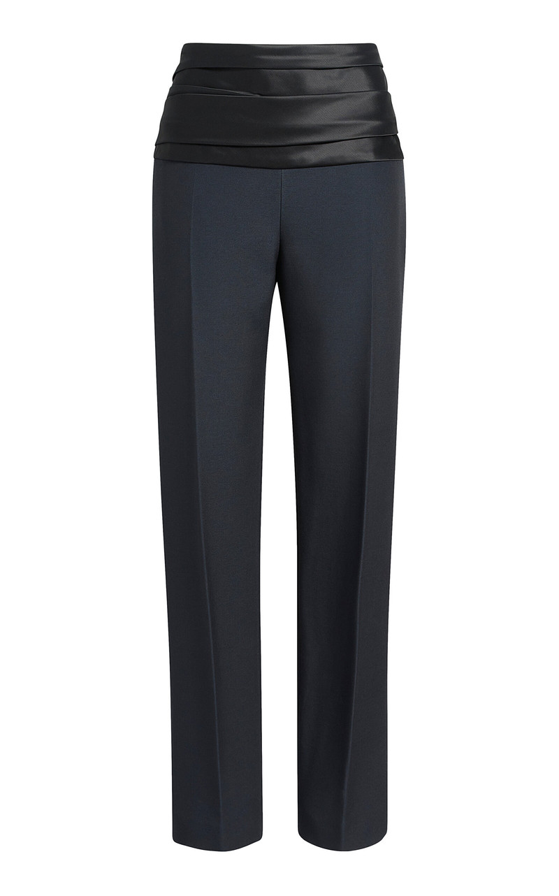 Camberly Ruched-Waist Pants black 1