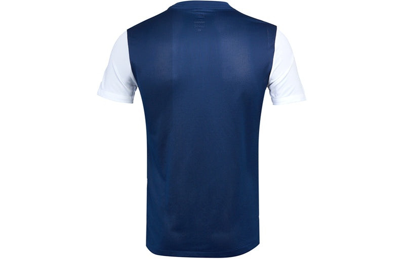 Nike Men's Nike Colorblock Logo Tournament Sports Training Short Sleeve Navy Blue T-Shirt DH8035-410 outlook