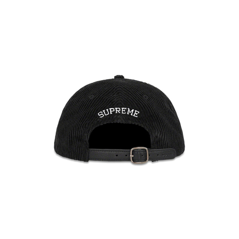 Supreme Supreme Script Corduroy 6-Panel 'Black' outlook