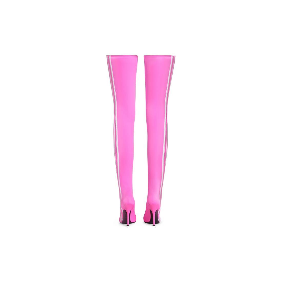 Women's Balenciaga / Adidas Knife 110mm Over-the-knee Boot in Neon Pink - 5