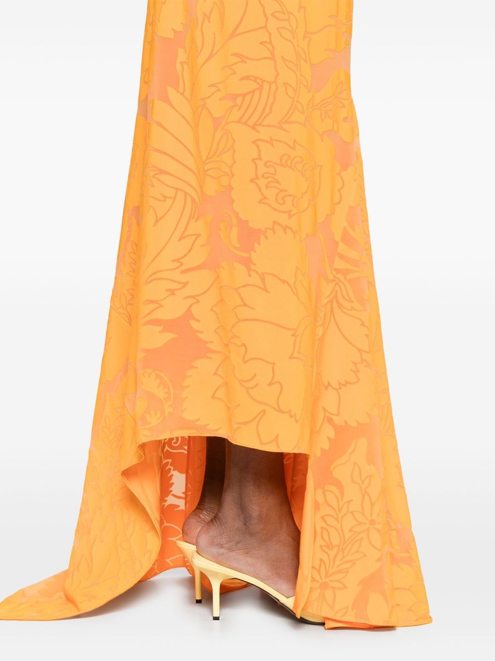 jacquard maxi dress - 5