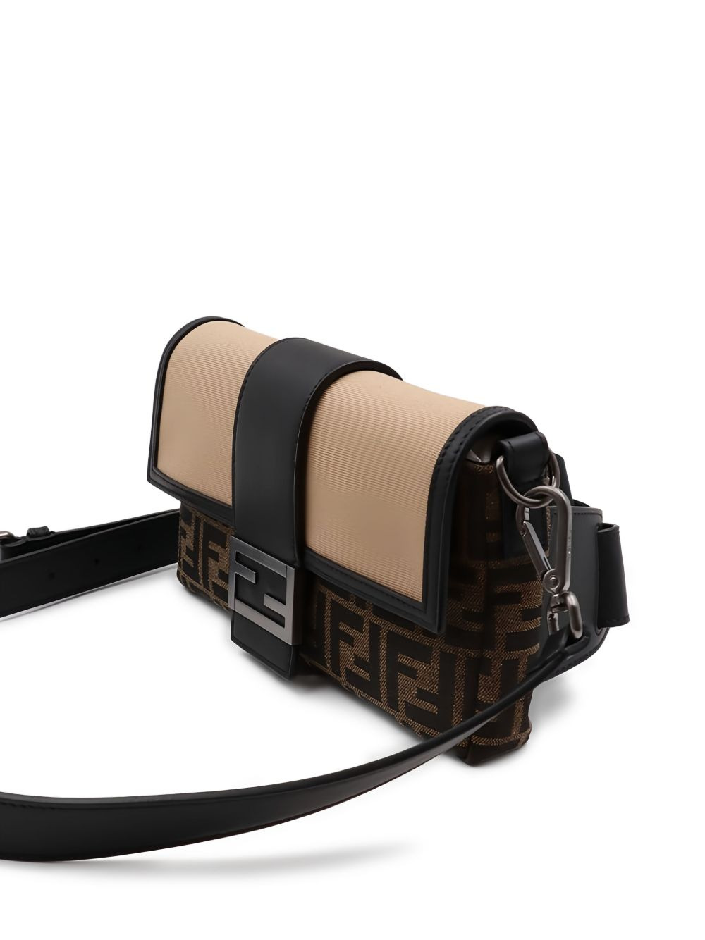 leather-jacquard baguette - 2
