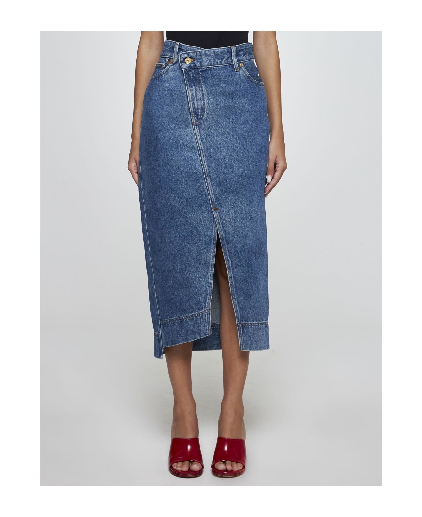 La Jupe De-nimes Denim Midi Skirt - 3