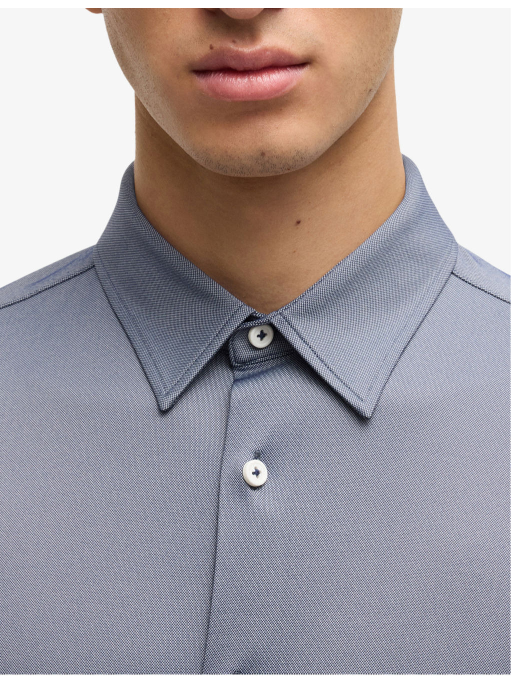Long-sleeved stretch-woven shirt - 5