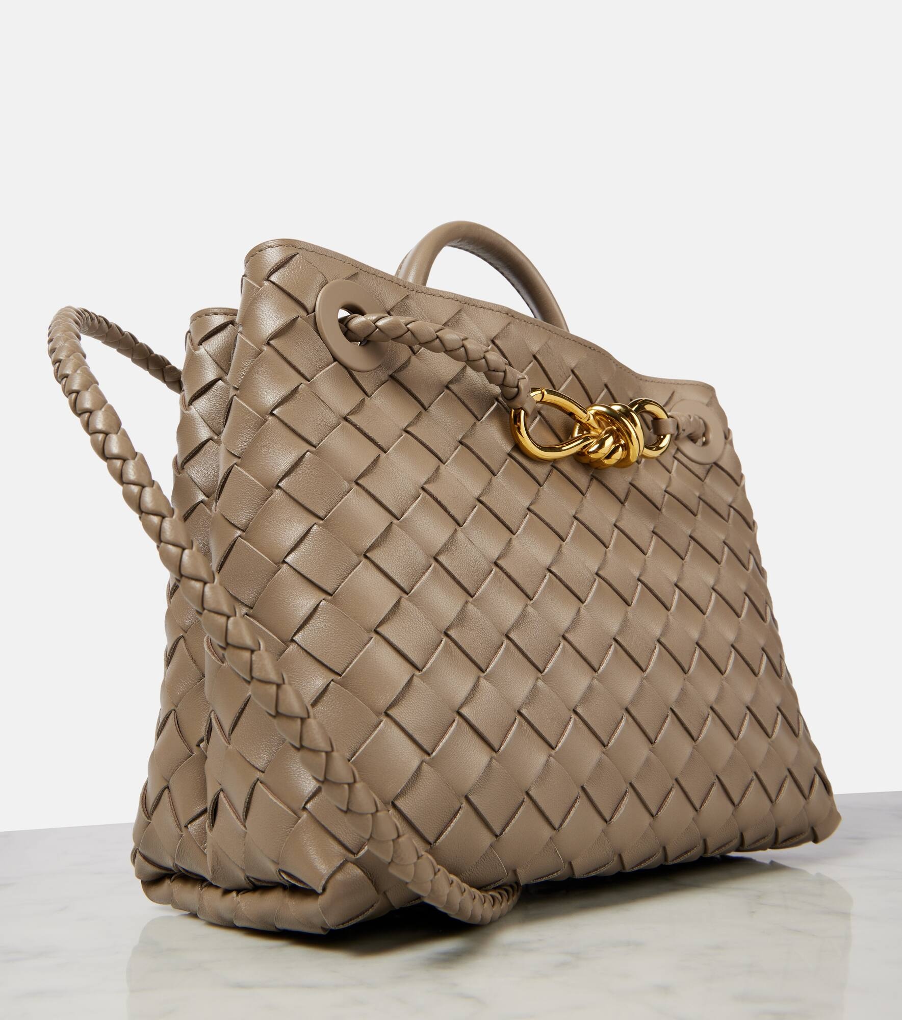 Andiamo Small Intrecciato leather tote bag - 6