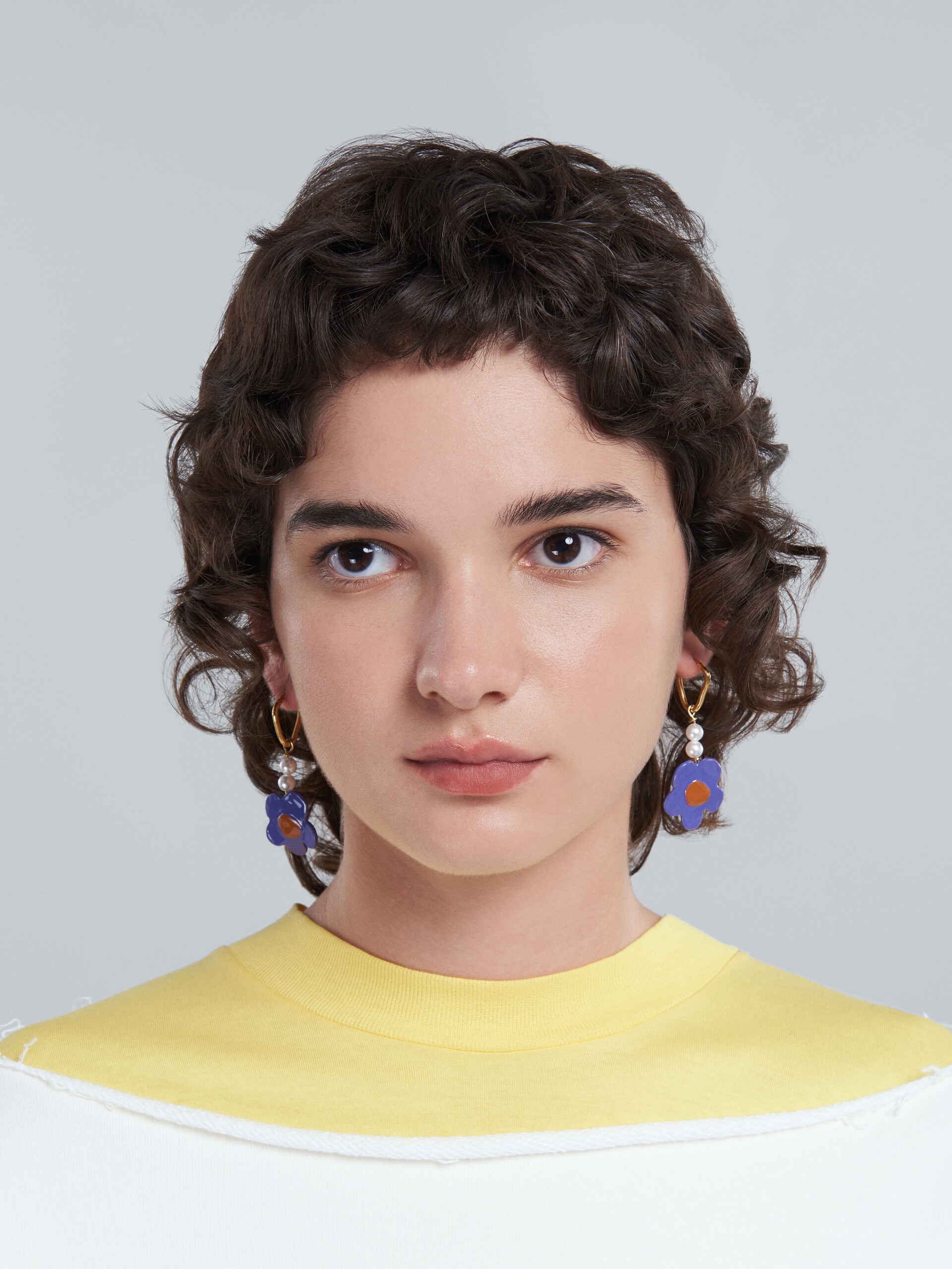 PURPLE FLORAL EARRINGS - 2