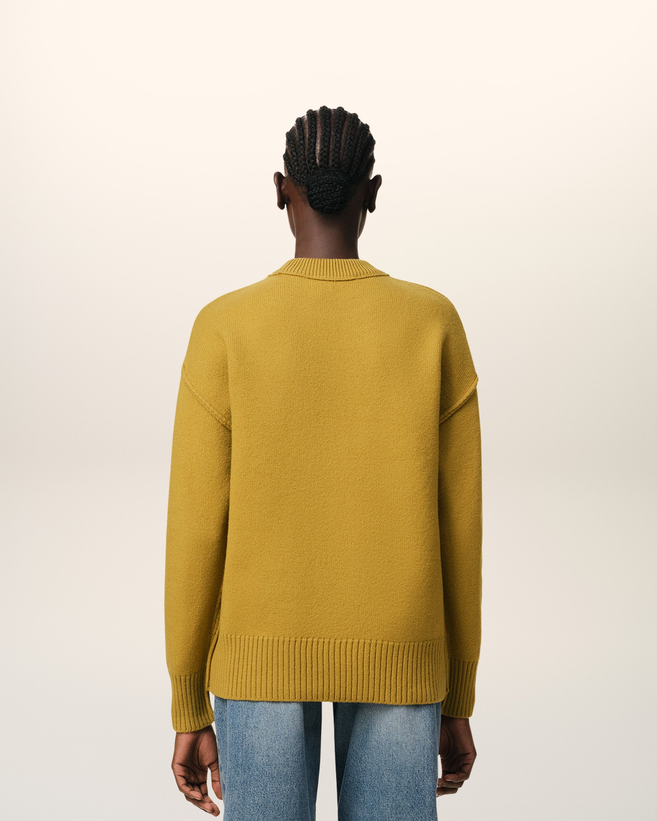 MUSTARD WOOL AMI DE COEUR SWEATER - 5