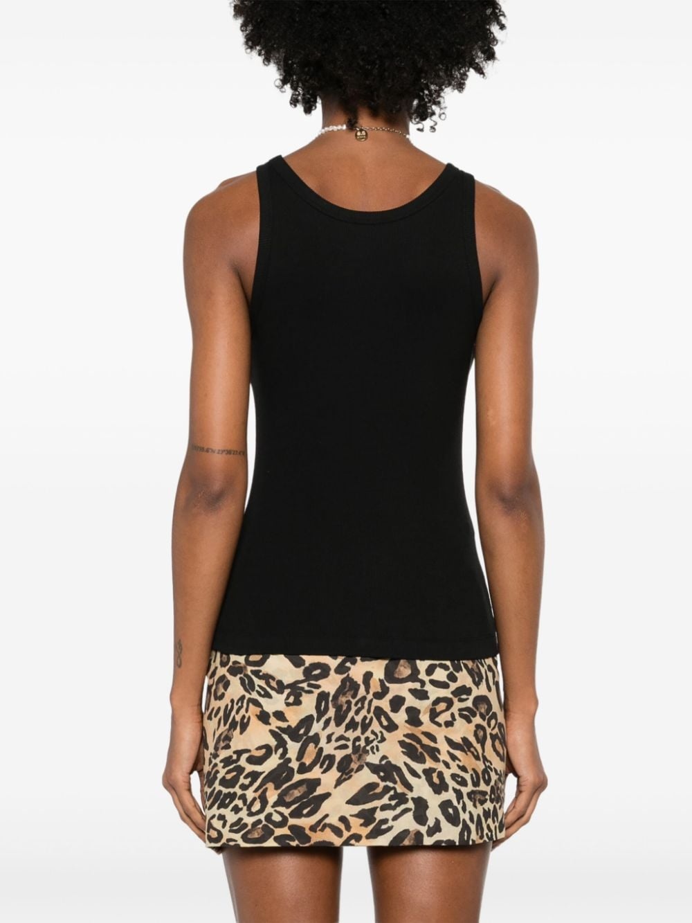 ribbed cotton-blend tank top - 4