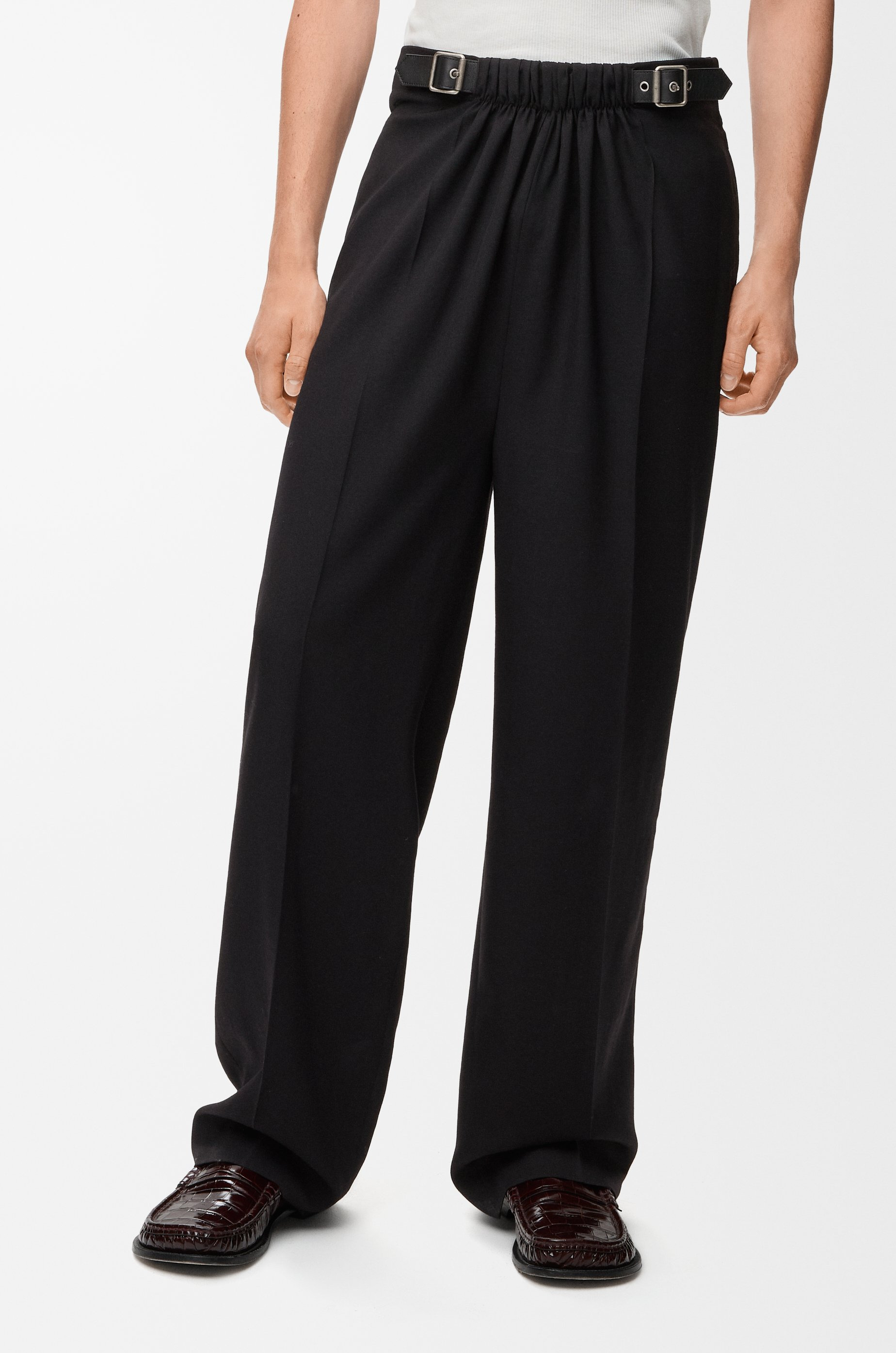 Belted trousers in wool - 3