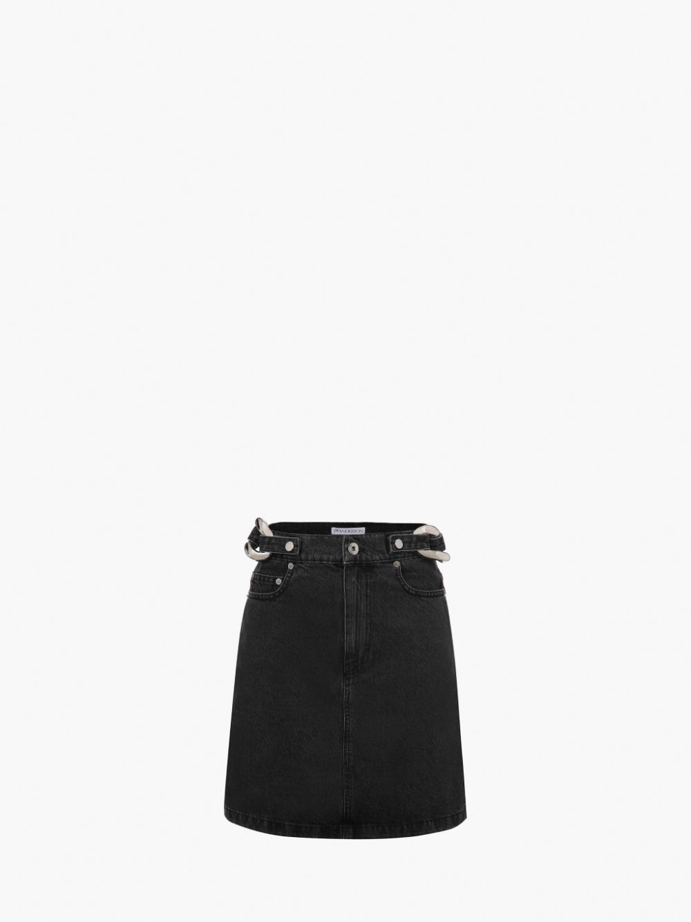 CHAIN. LINK DENIM SKIRT - 1