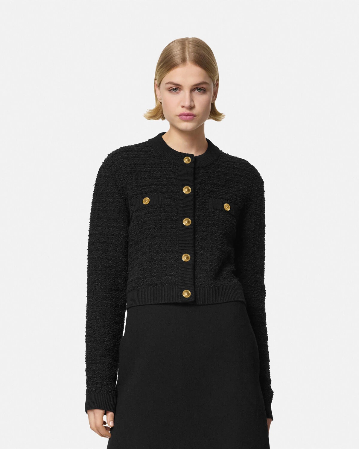 Tweed Knit Cardigan Jacket - 4