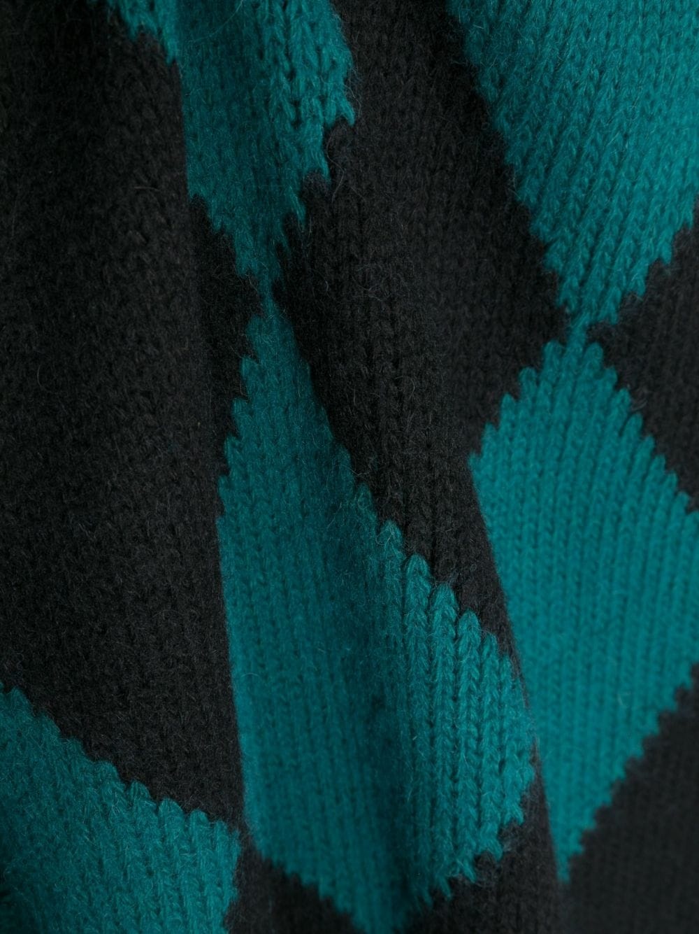 argyle-pattern knitted scarf - 2