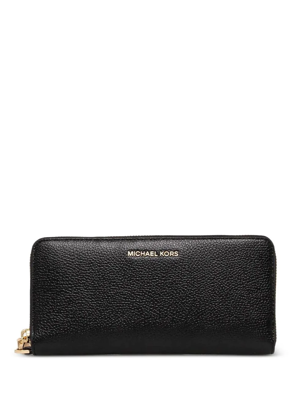 pebbled leather zip-around wallet - 1