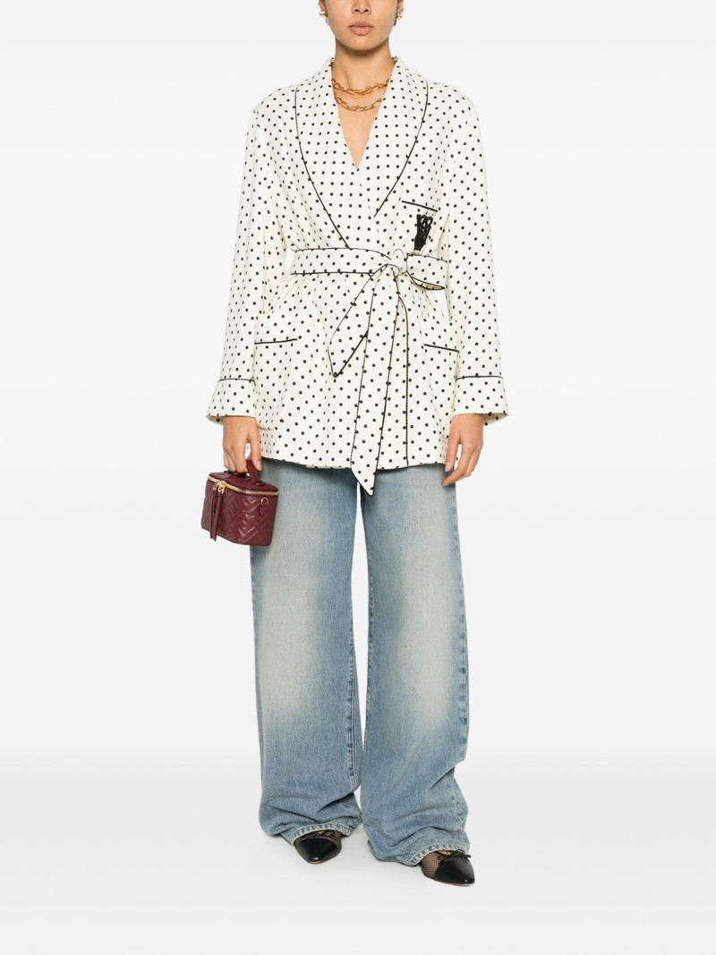 Valentino polka-dot belted blazer outlook
