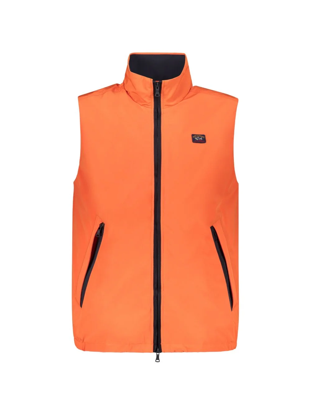 high-collar zip gilet - 1
