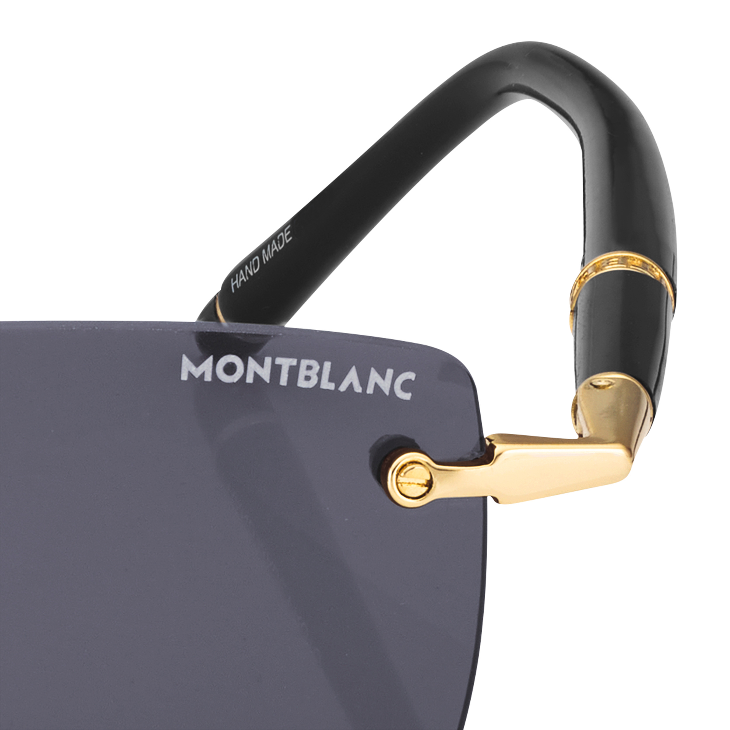 Rectangular Sunglasses with Gold-Colored Metal Frame - 3