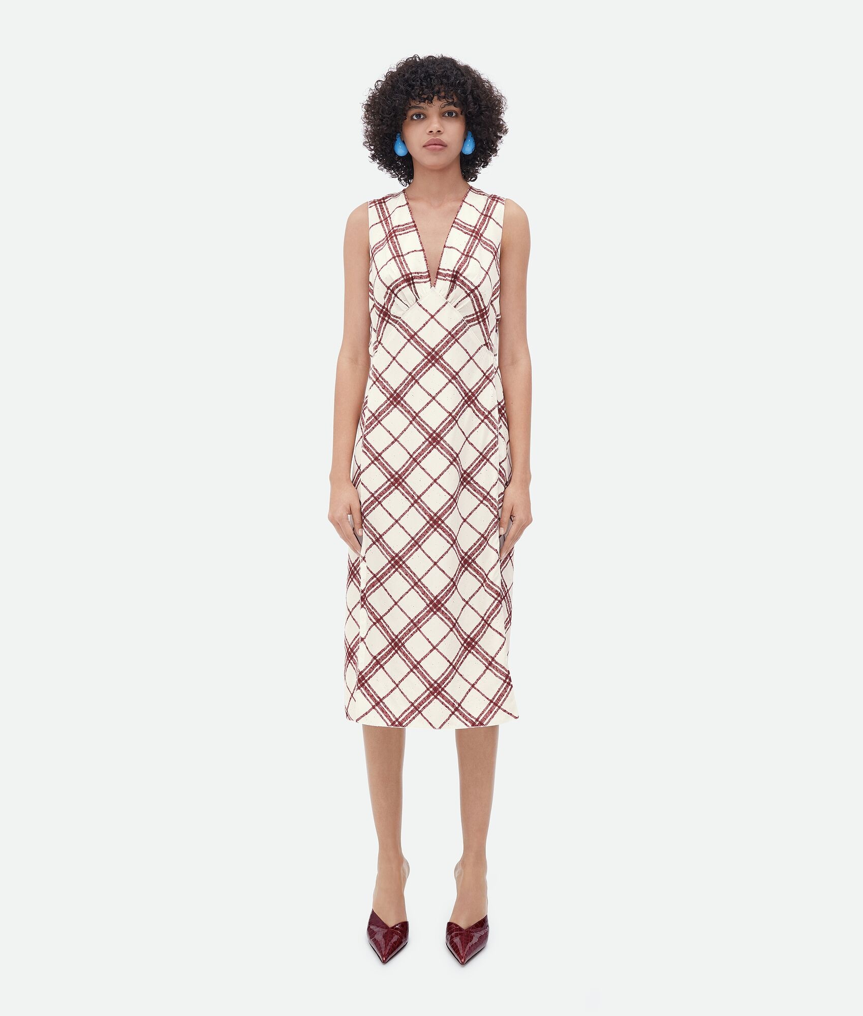 check print viscose and silk dress - 1