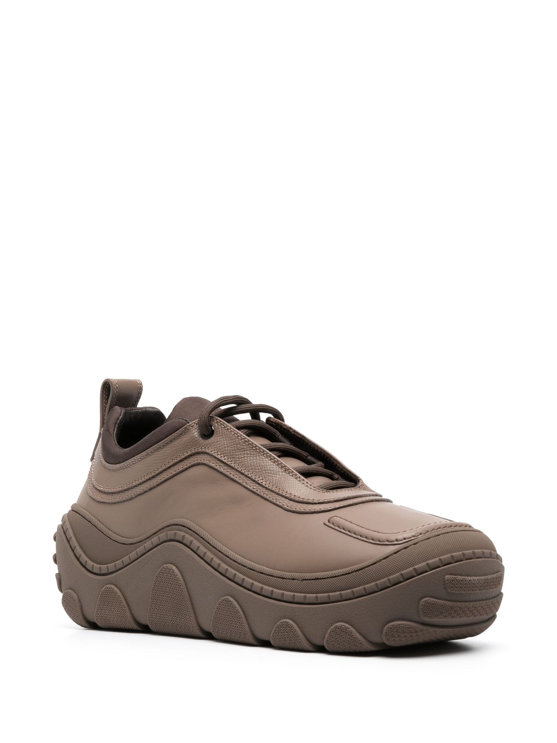 Brown Tonkin Low-Top Leather Sneakers - 2