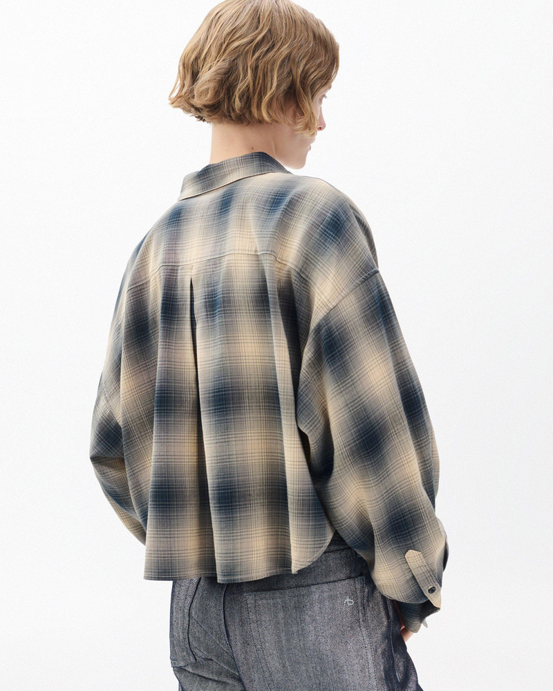 Marin Cropped Plaid Shirt 6