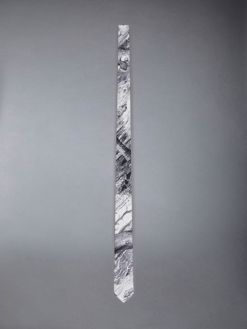 Nautical Toile Silk Twill Classic Tie 1