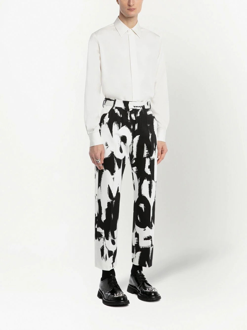 organic cotton graffiti trousers - 3