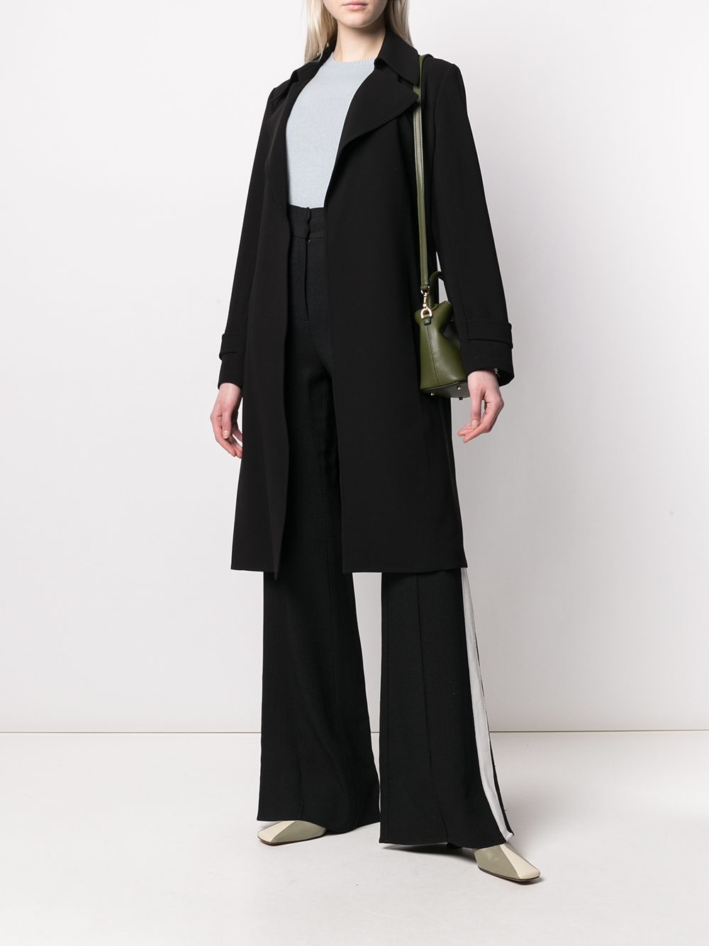 mid-length belted coat - 2