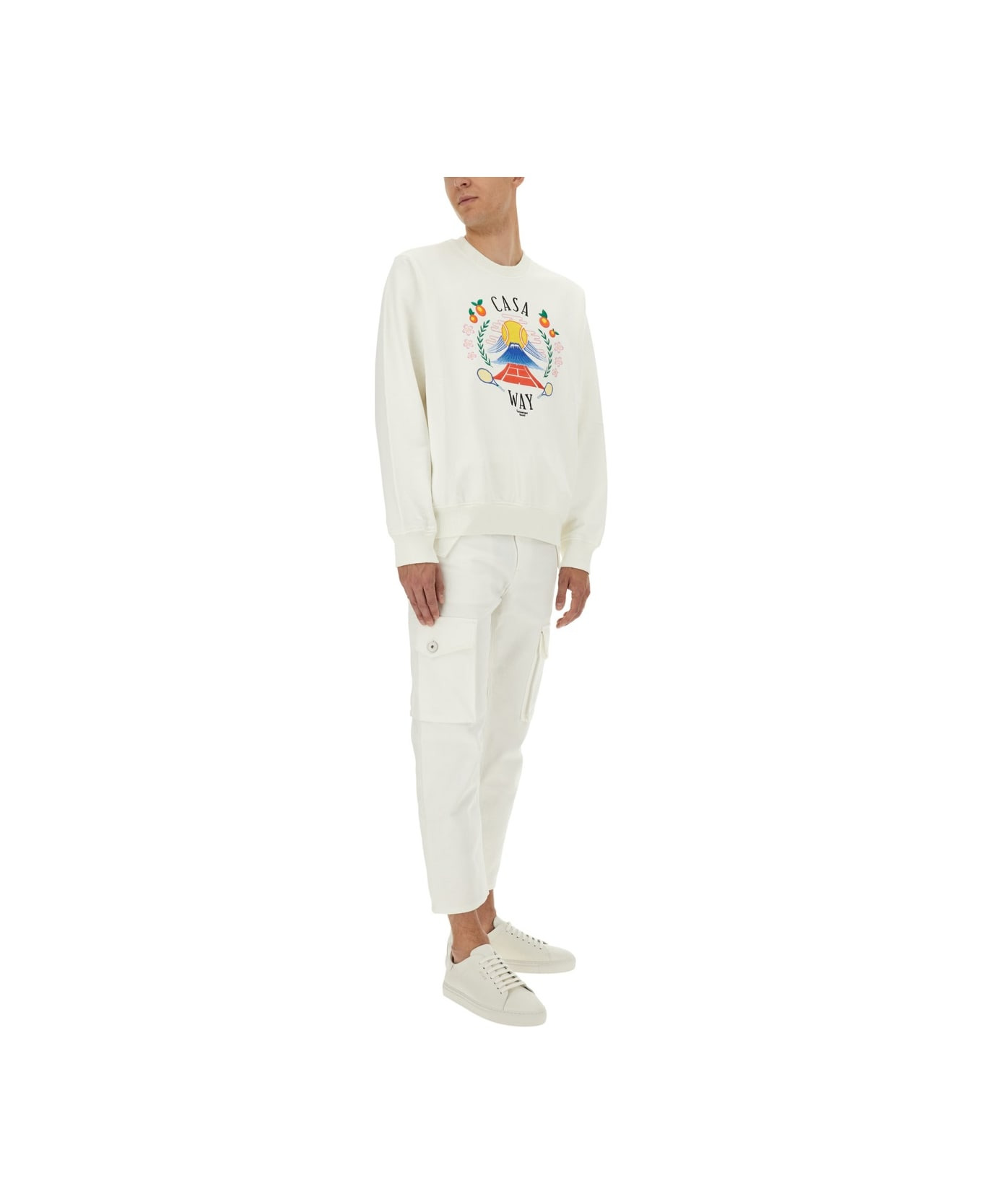 Sweatshirt With 'home Way Mountain' Embroidery - 2