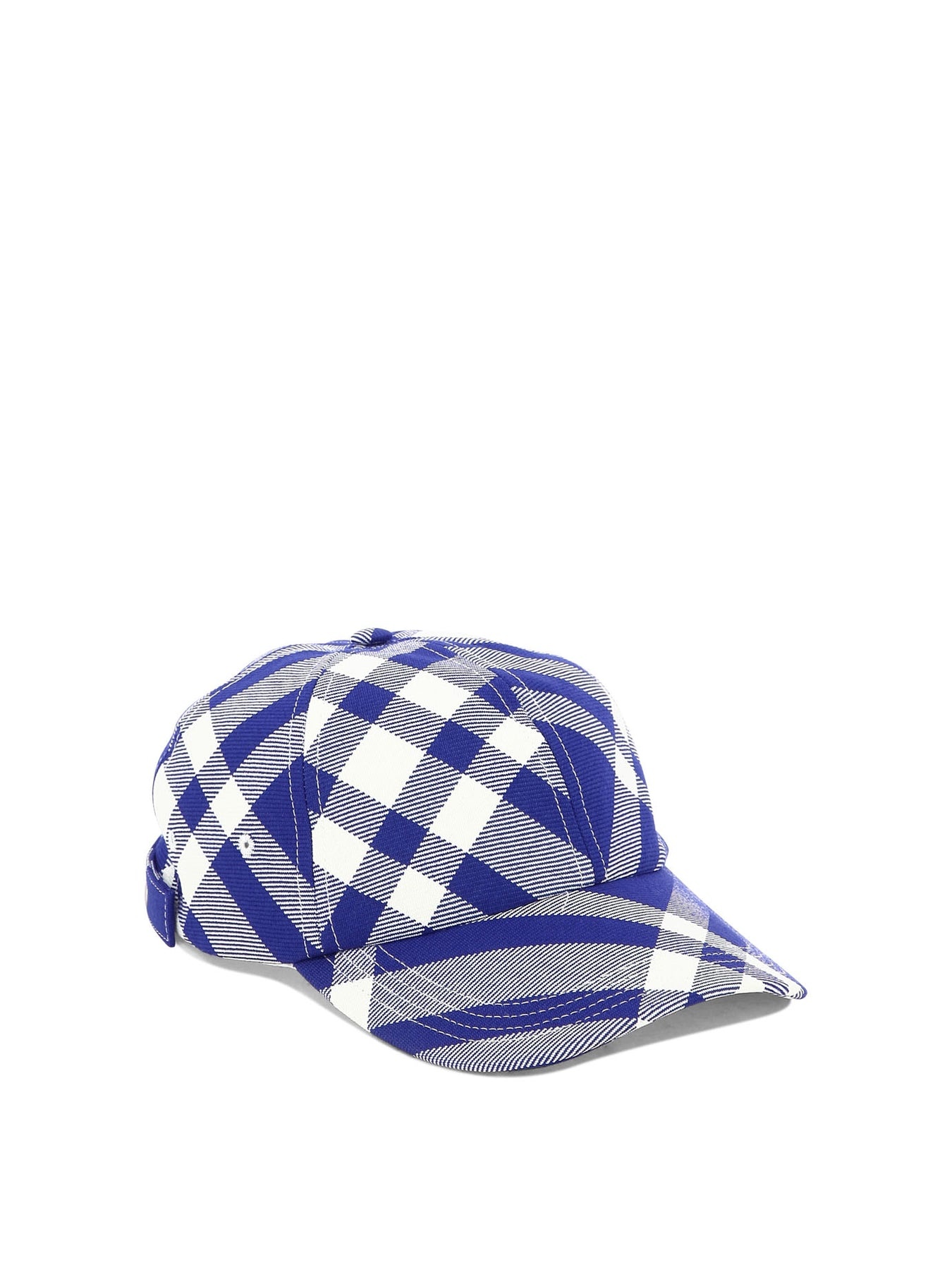 Check Baseball Cap Hats Blue - 2