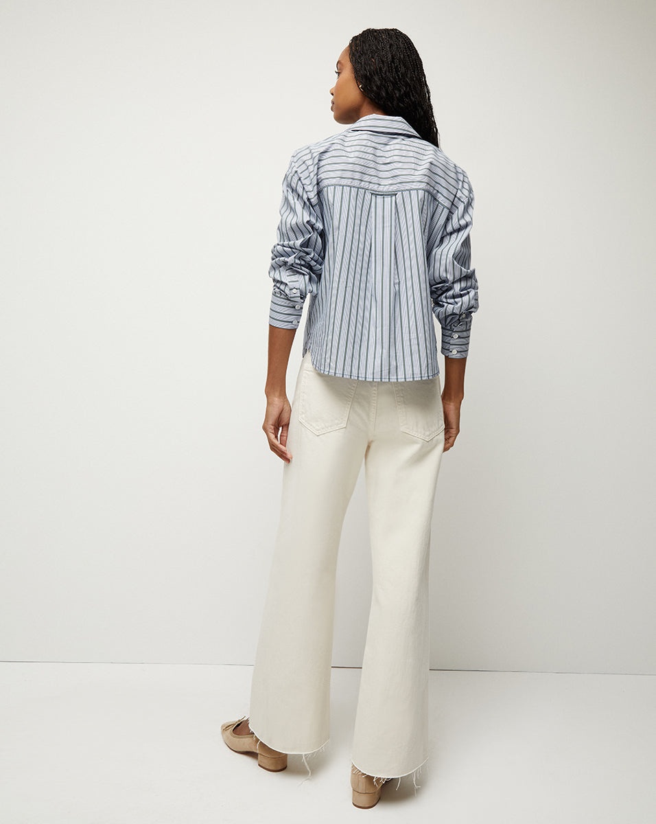 KHAI STRIPED POPLIN TOP - 6