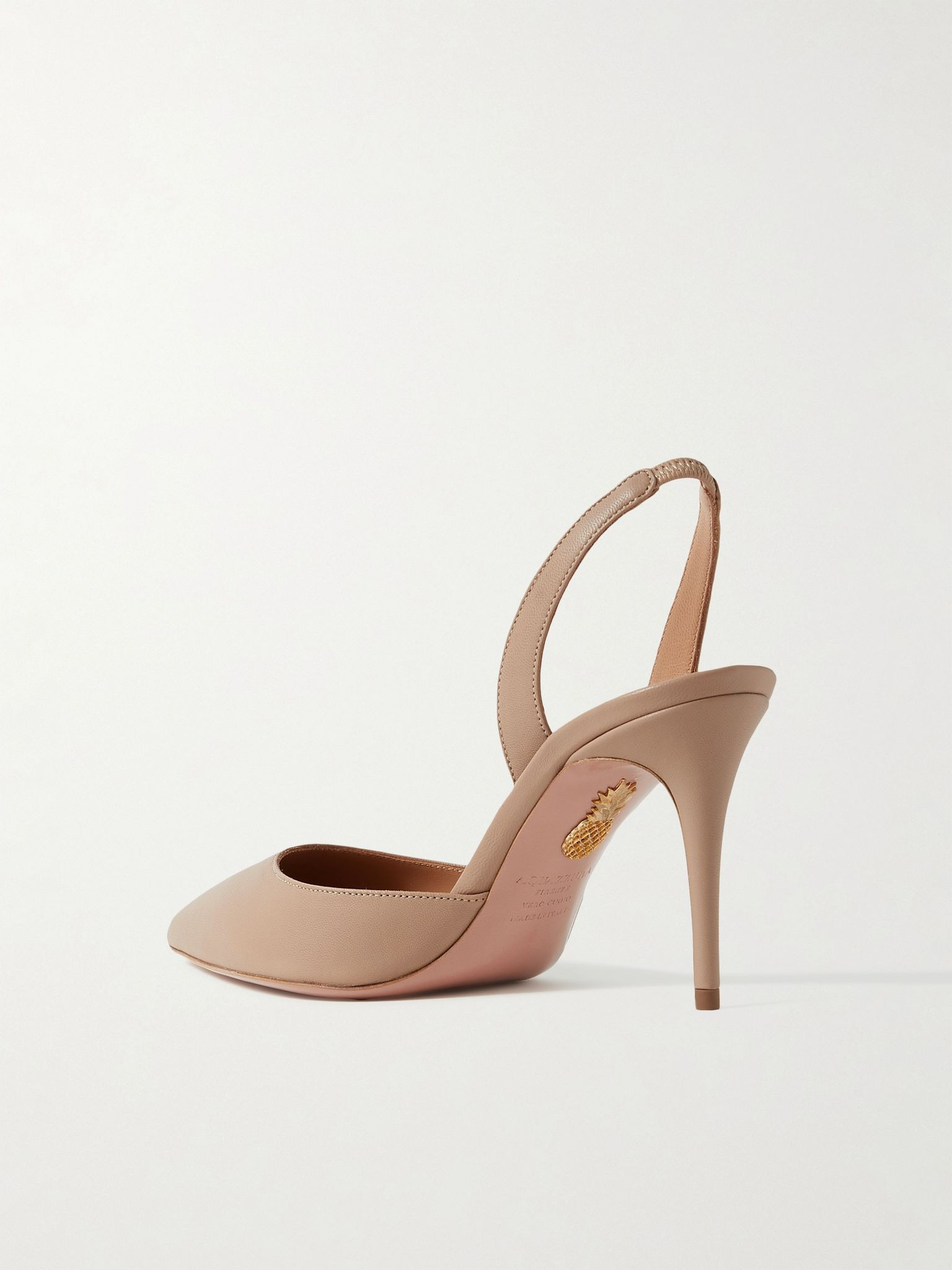 So Nude 85 leather slingback pumps Beige - 3