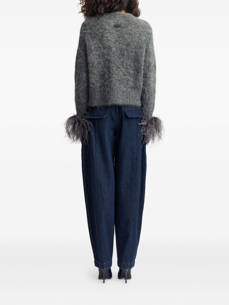 Alena feather-trim knitwear 4