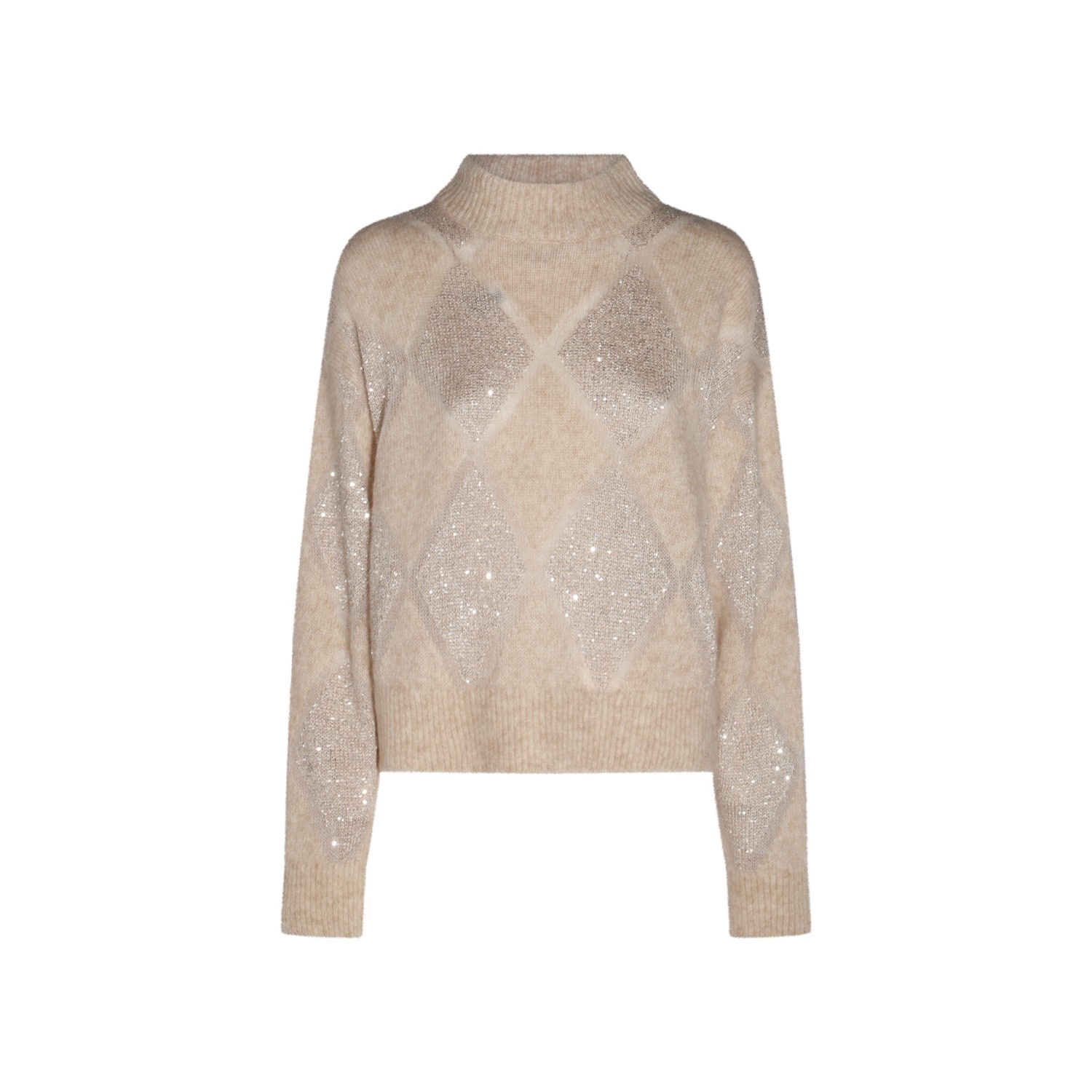 CREAM WOOL KNITWEAR - 1