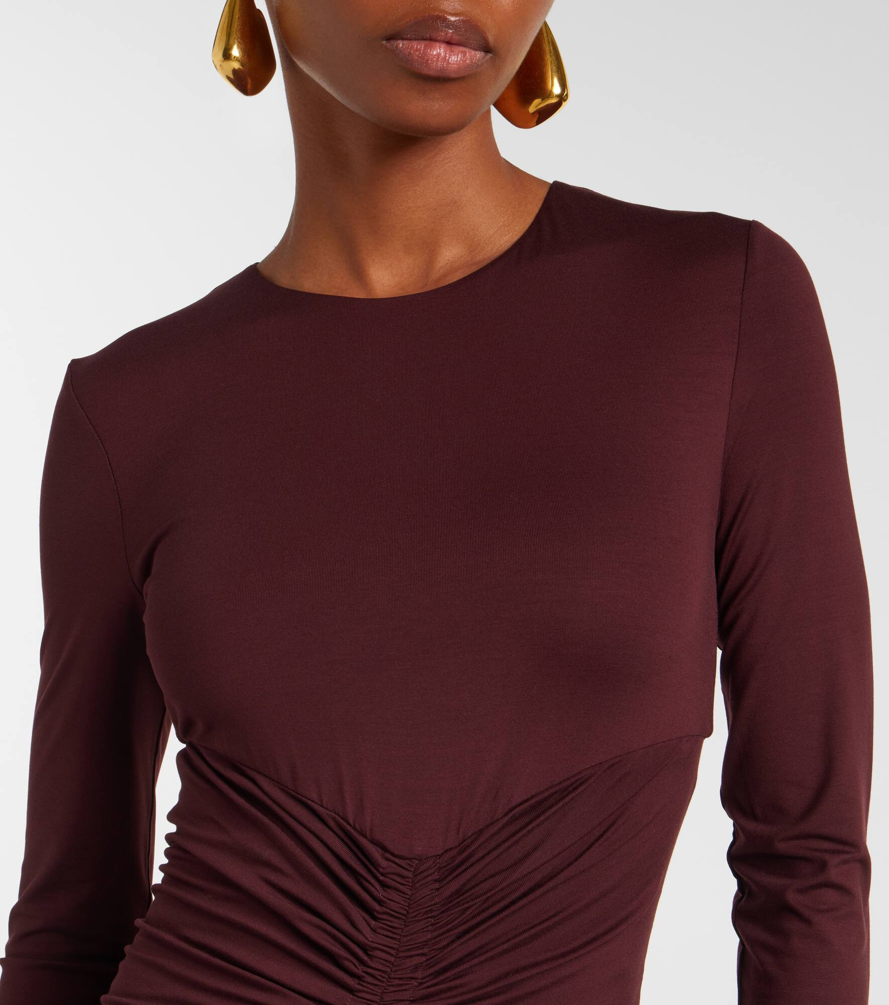Doppia gathered maxi dress - 4
