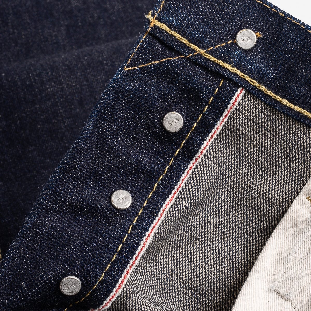 IH-666S-18 18oz Vintage Selvedge Denim Slim Straight Cut Jeans - Indigo - 12
