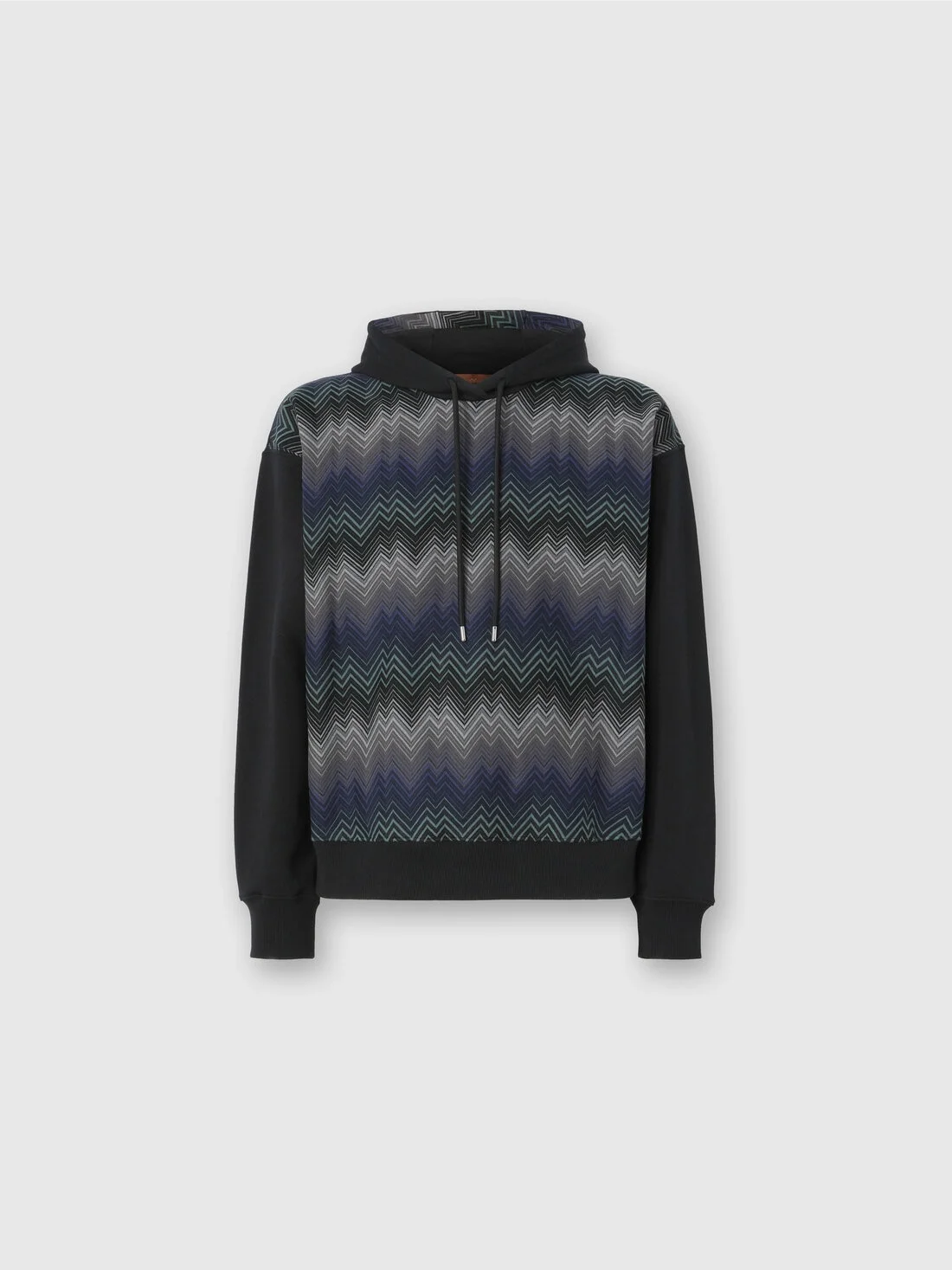 Hoodie with zigzag insert - 1