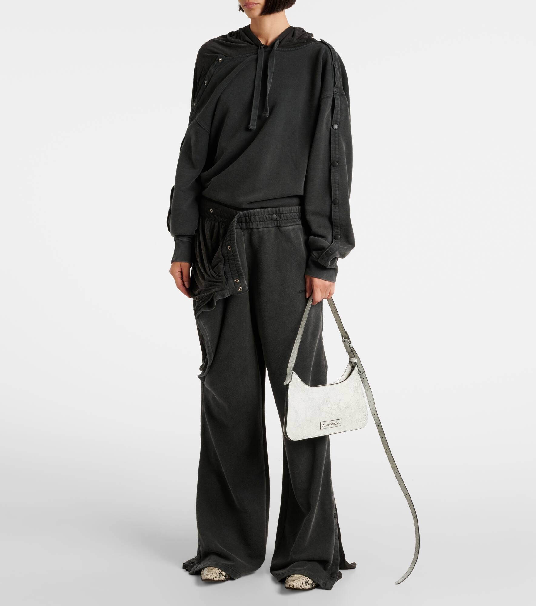 Snap oversized cotton jersey hoodie - 5