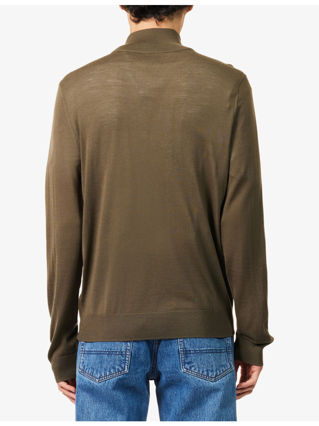Half-Zip Funnel-Neck Wool-Knit Jumper - 4