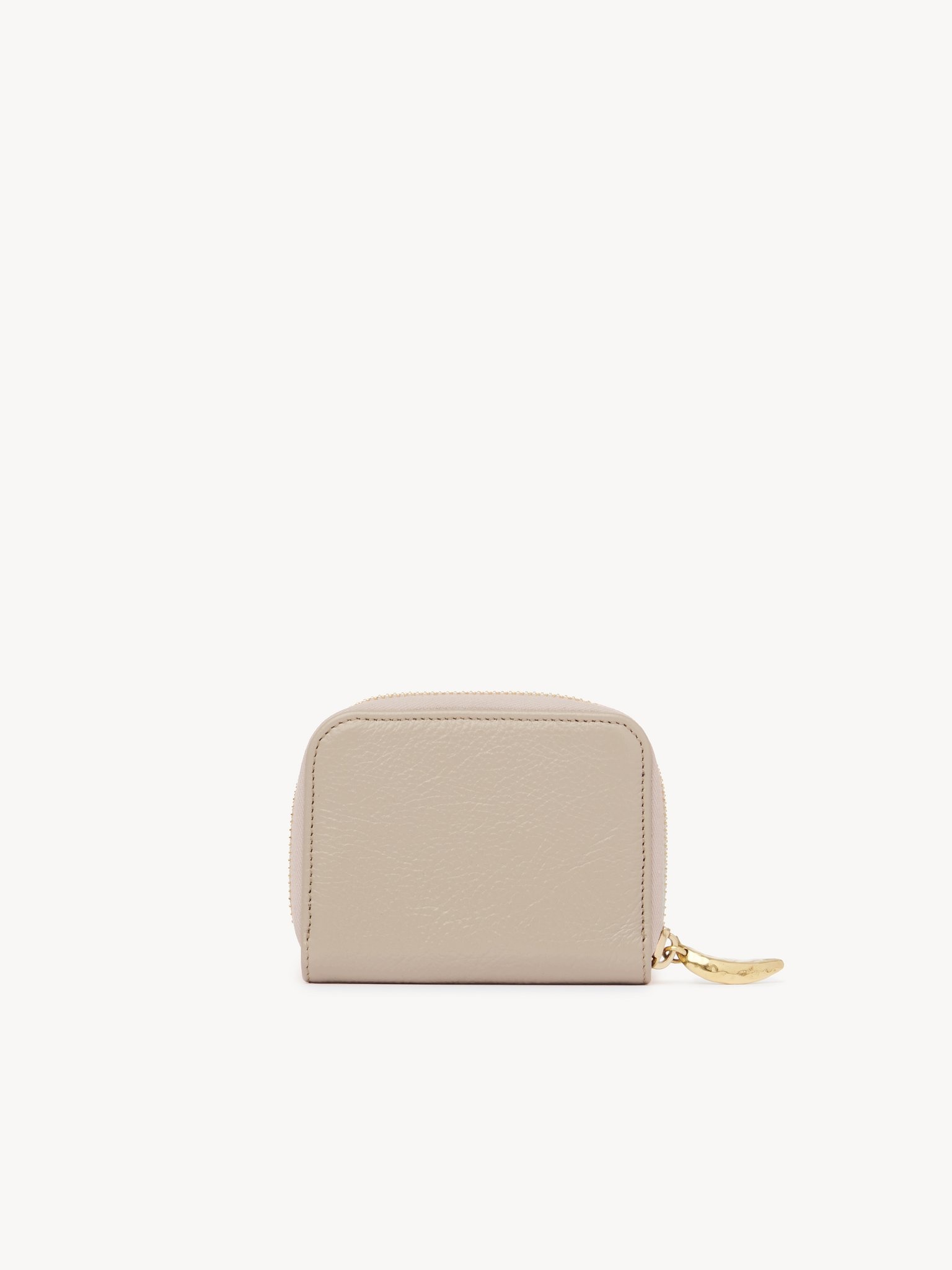 BANANA ZIPPED COIN PURSE IN GRAINED LEATHER - 4