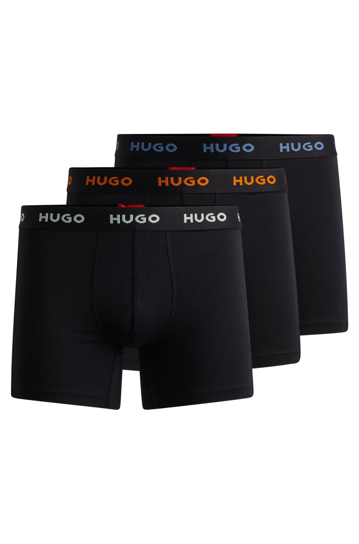 THREE-PACK OF STRETCH-COTTON BOXER BRIEFS WITH LOGOS - 1
